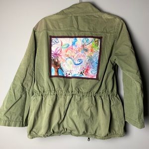 Art Print Jacket
Joie Brand Army Style Distressed